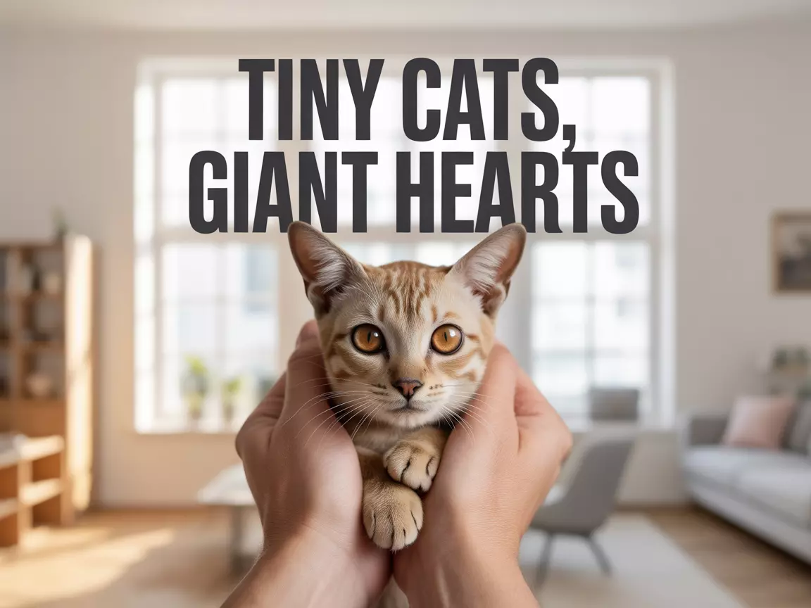 Singapura cat in hand apartment companion miniature breed