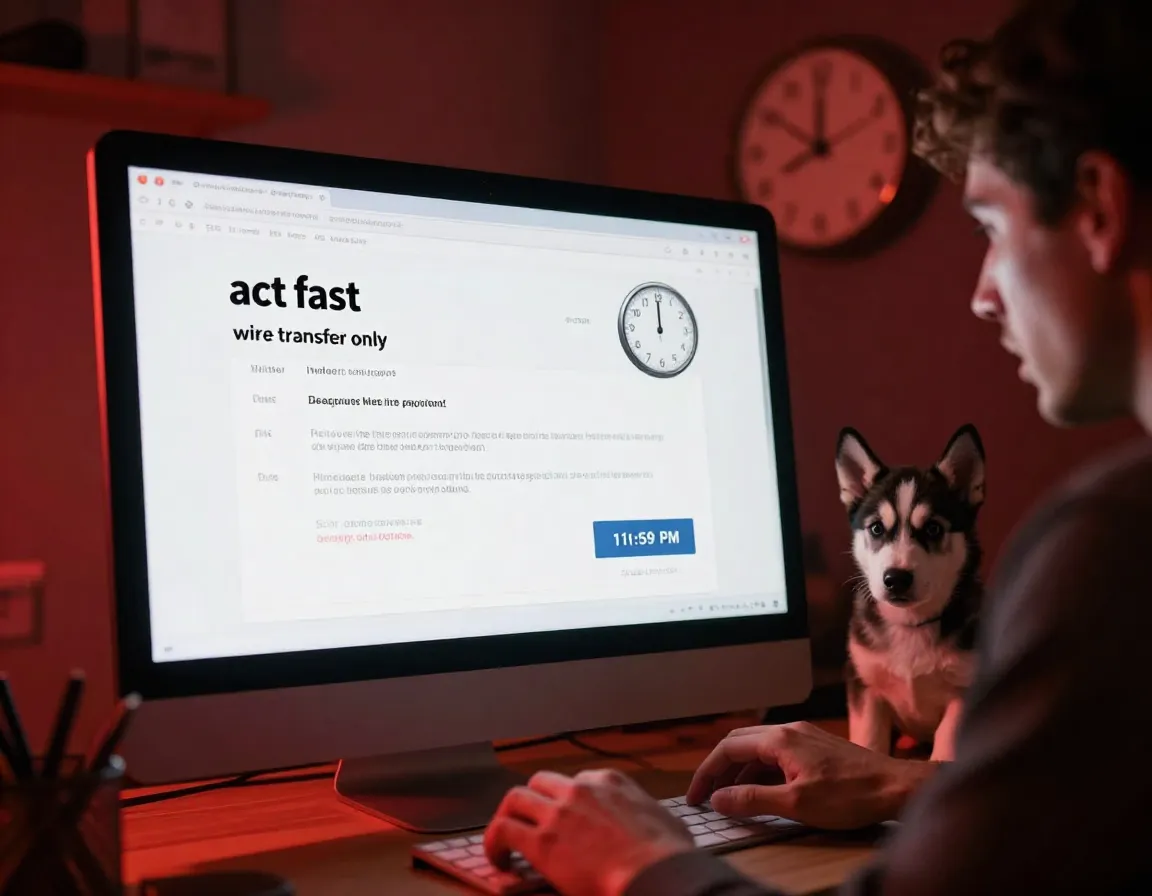 Pressure immediate decisions full payment husky puppy