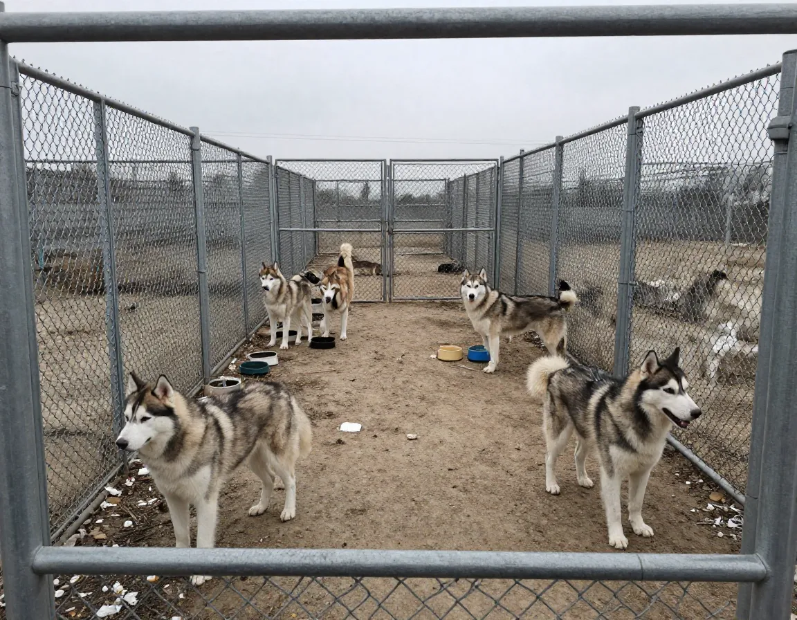 Poor living conditions breeding practices husky facility