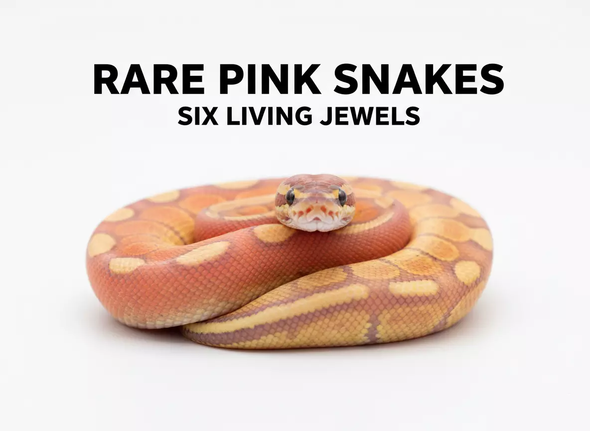 Coral glow banana ball python single snake pink gradient minimalist background