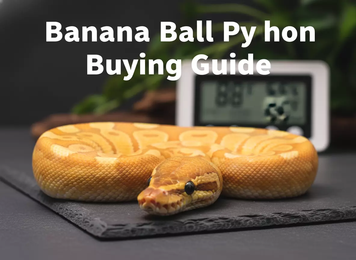 Banana ball python on slate with care gauges educational reptile guide cover
