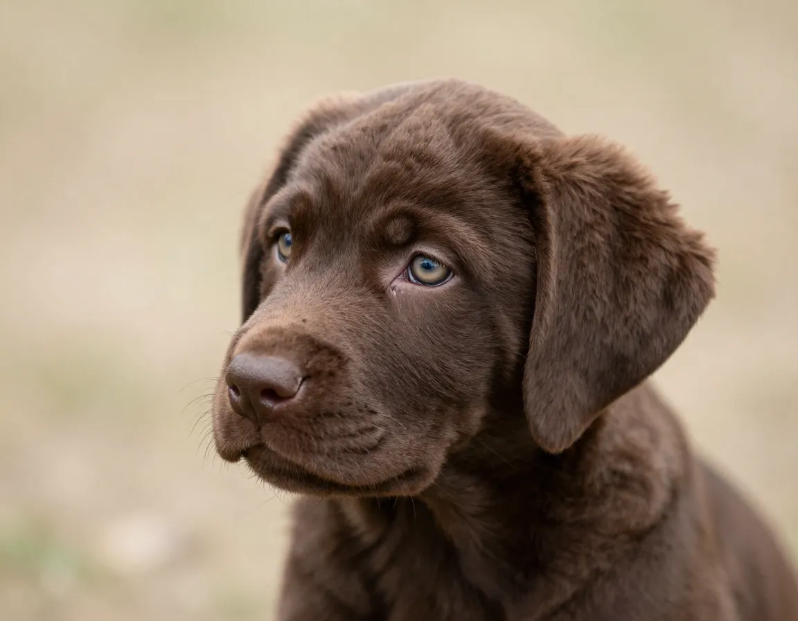 Chocolate lab puppy genetic temperament behavior exploration curiosity