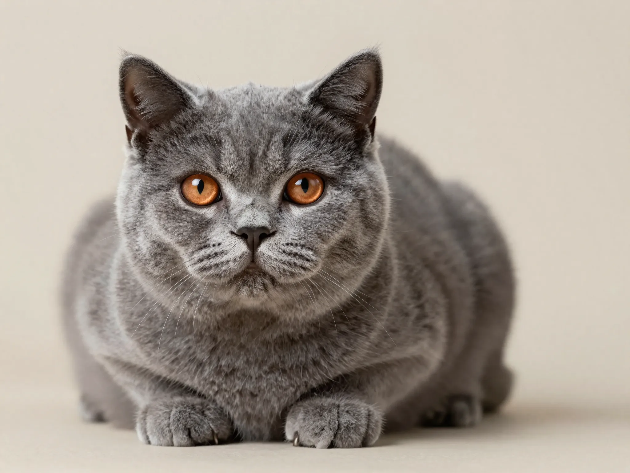 British shorthair kitten against soft blurred background