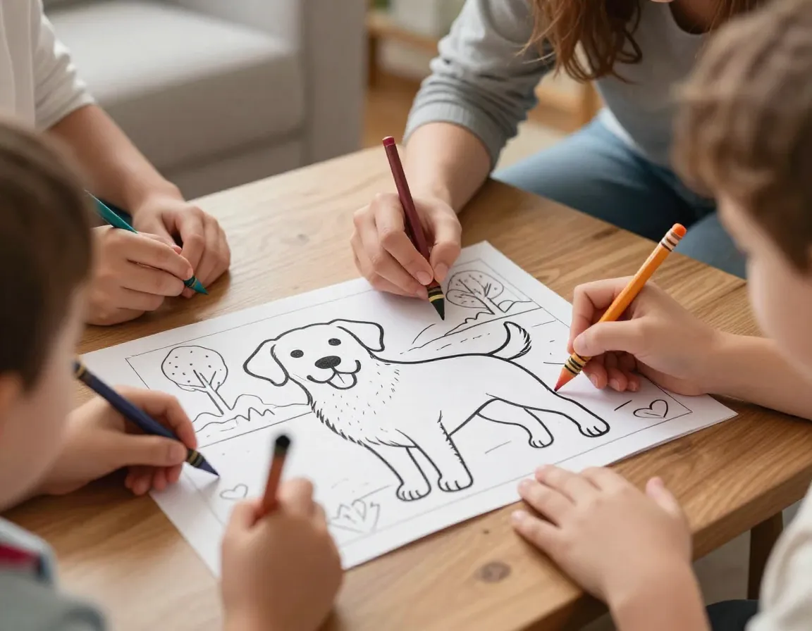 Friendly labrador retriever in a family friendly pose
