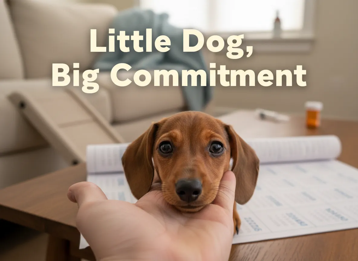 Mini dachshund puppy long term care calendar ramp vet supplies