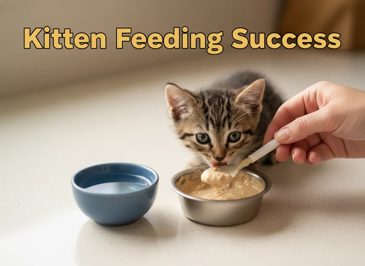 Tiny silver dish wet food blue bowl soft spoon kitchen