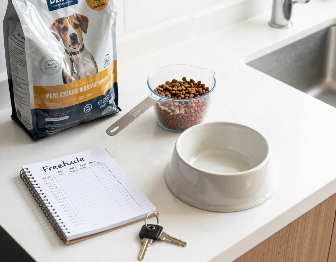 Accurate pet food portion measurement with schedule