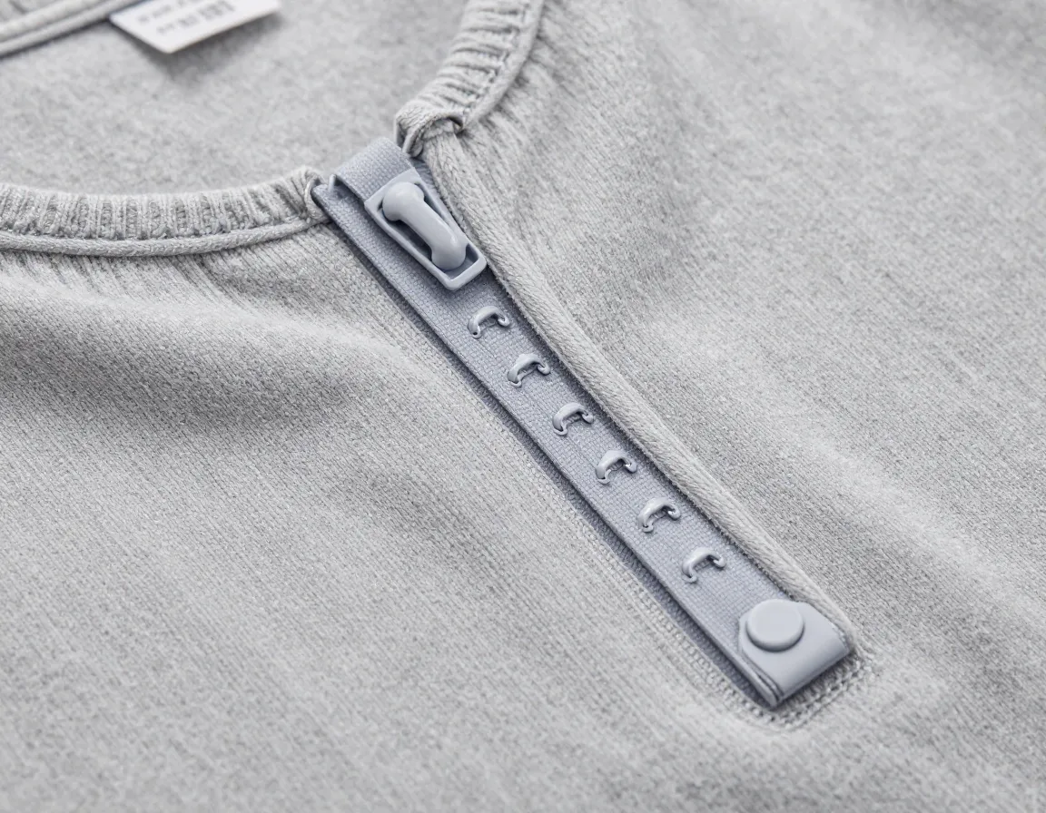 Close up of a cat sweater with velcro fastener closure