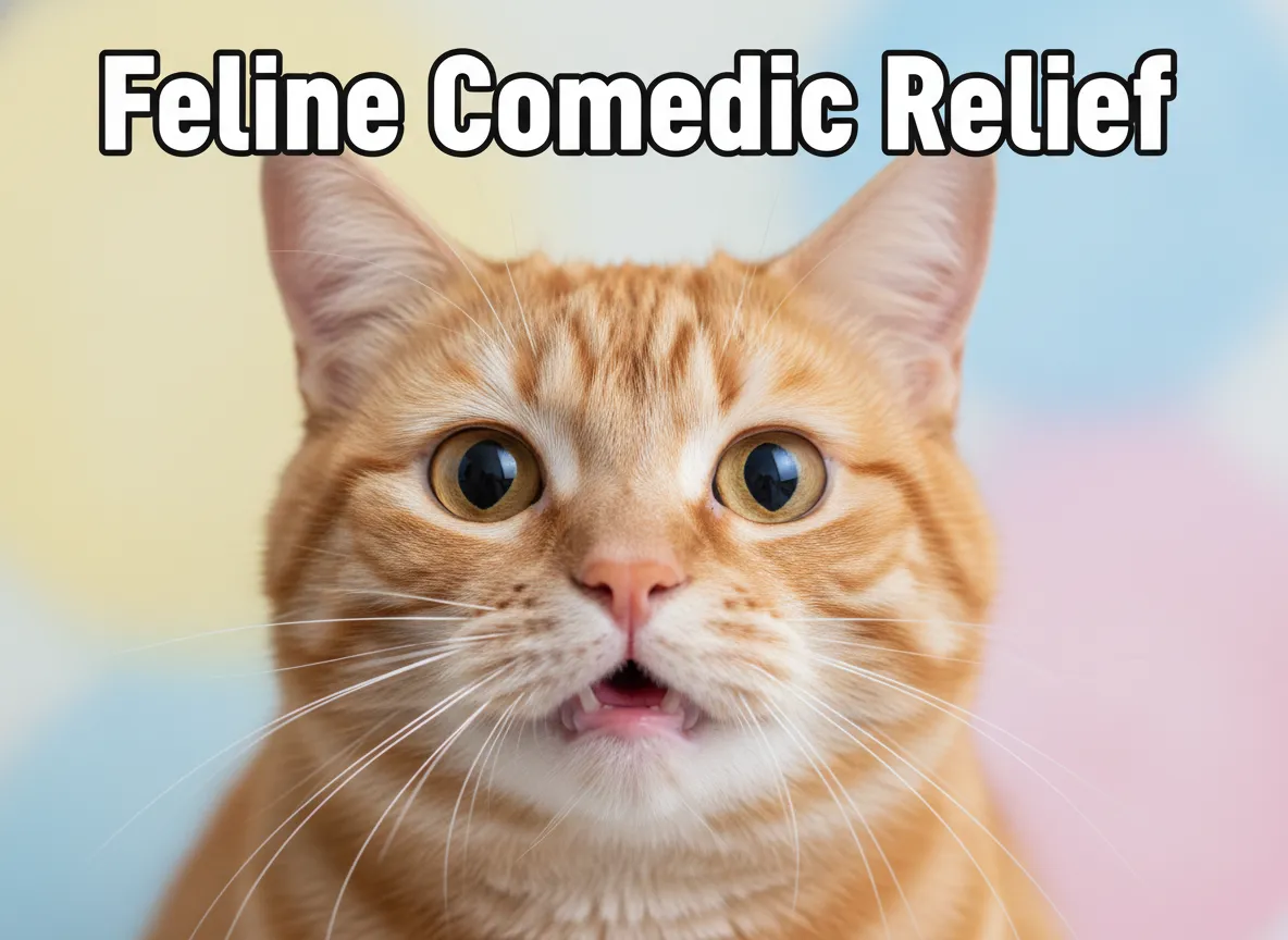 Feline hilarious surprised expression comedy mood boost cover