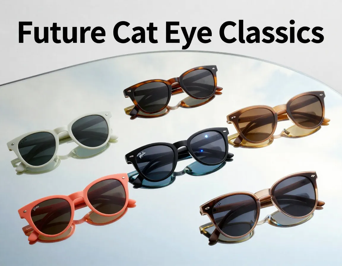 Ray ban cat eye sunglasses summer collection flat lay showcase