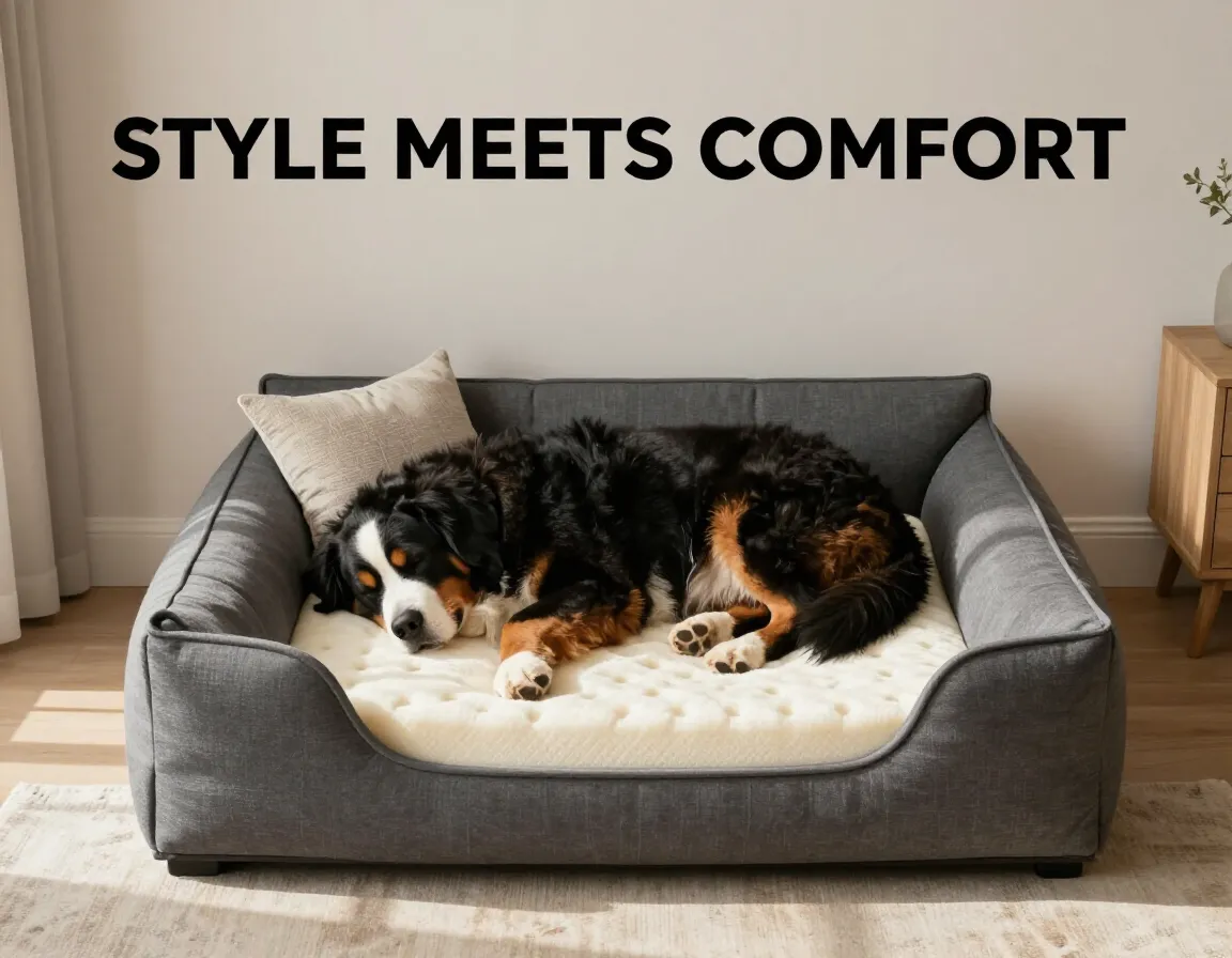 Style comfort large breed dog bed modern home interior