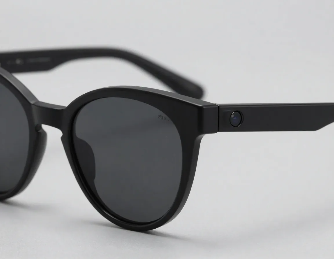 Smart glasses with camera discreet in contemporary cat eye frame