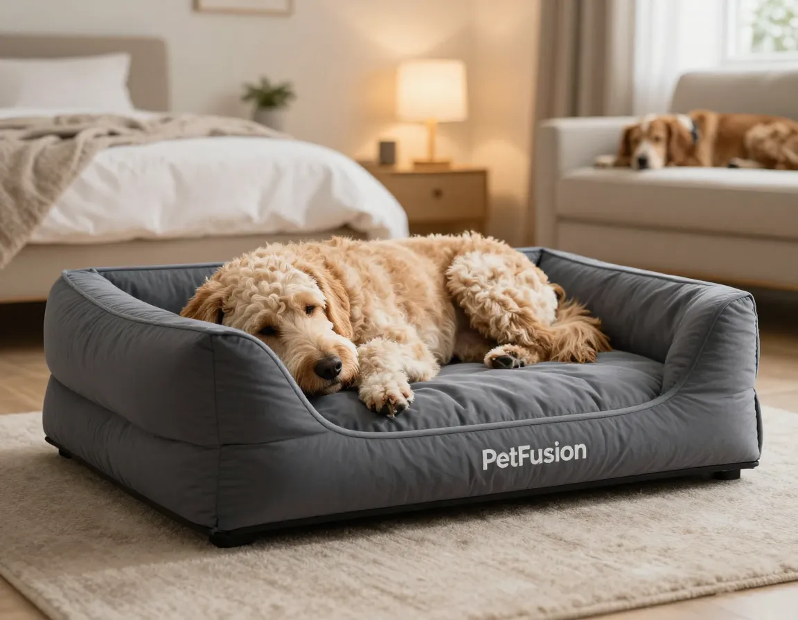 Superior pressure distribution orthopedic dog bed with bolstered sides