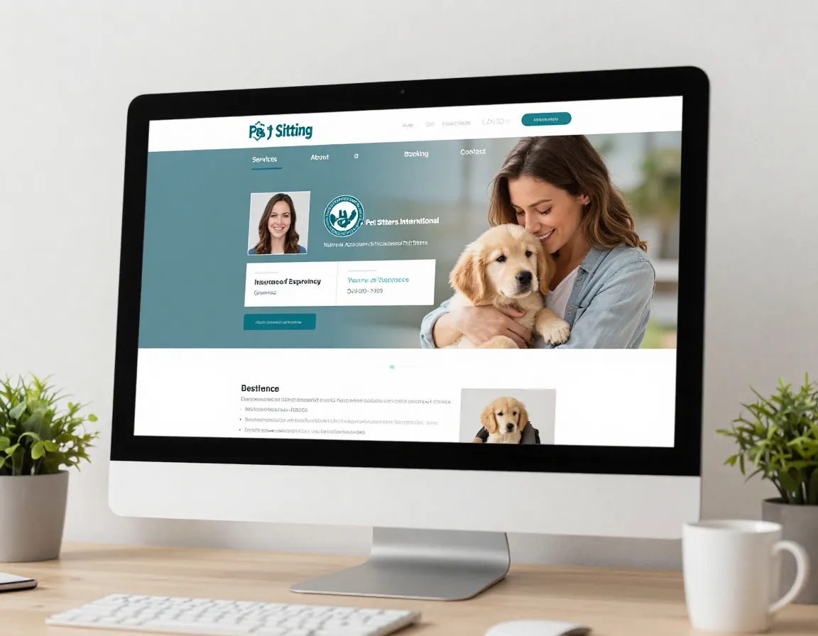 Professional trust building website design for pet sitting business