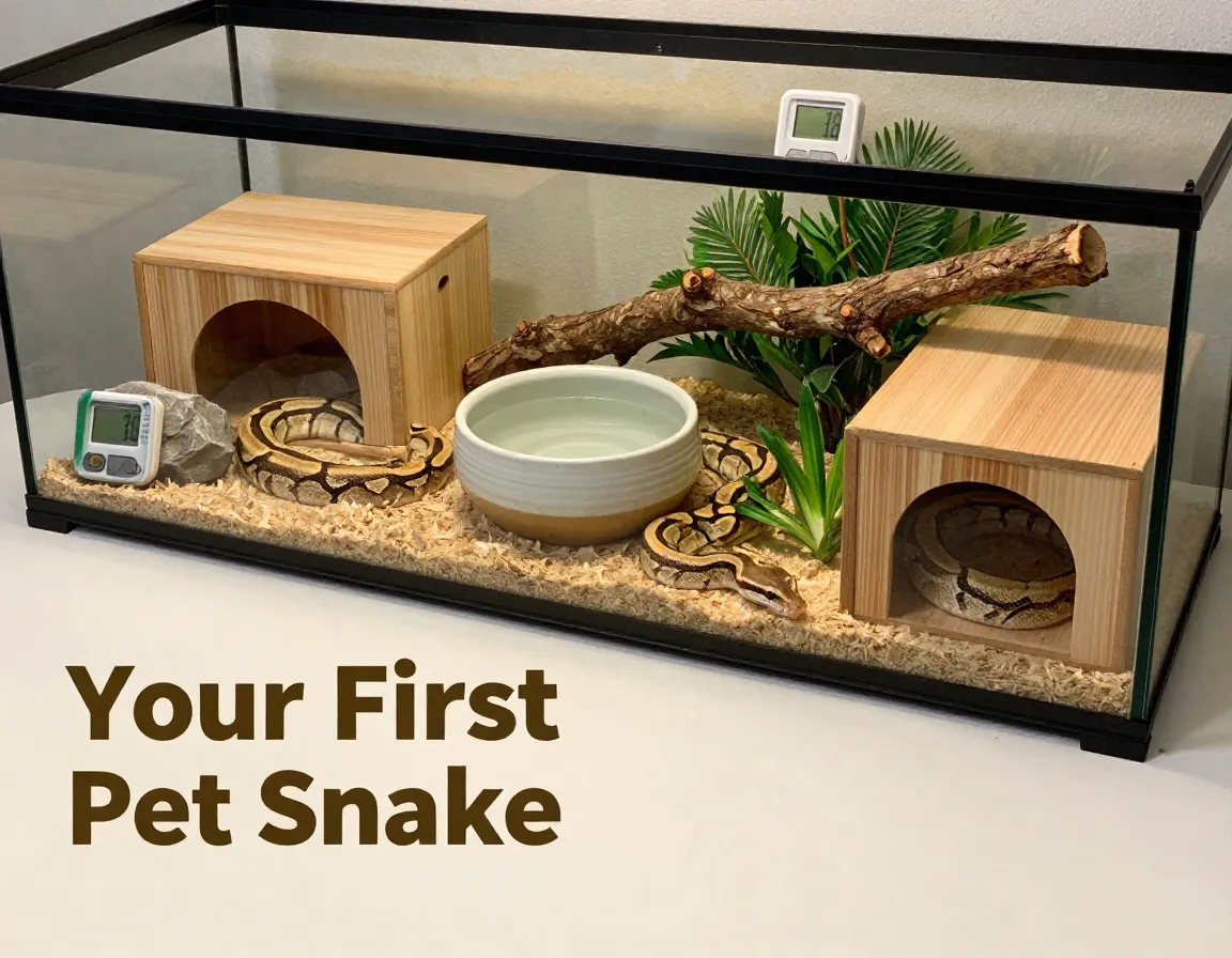 Ideal ball python terrarium setup for first time snake owner