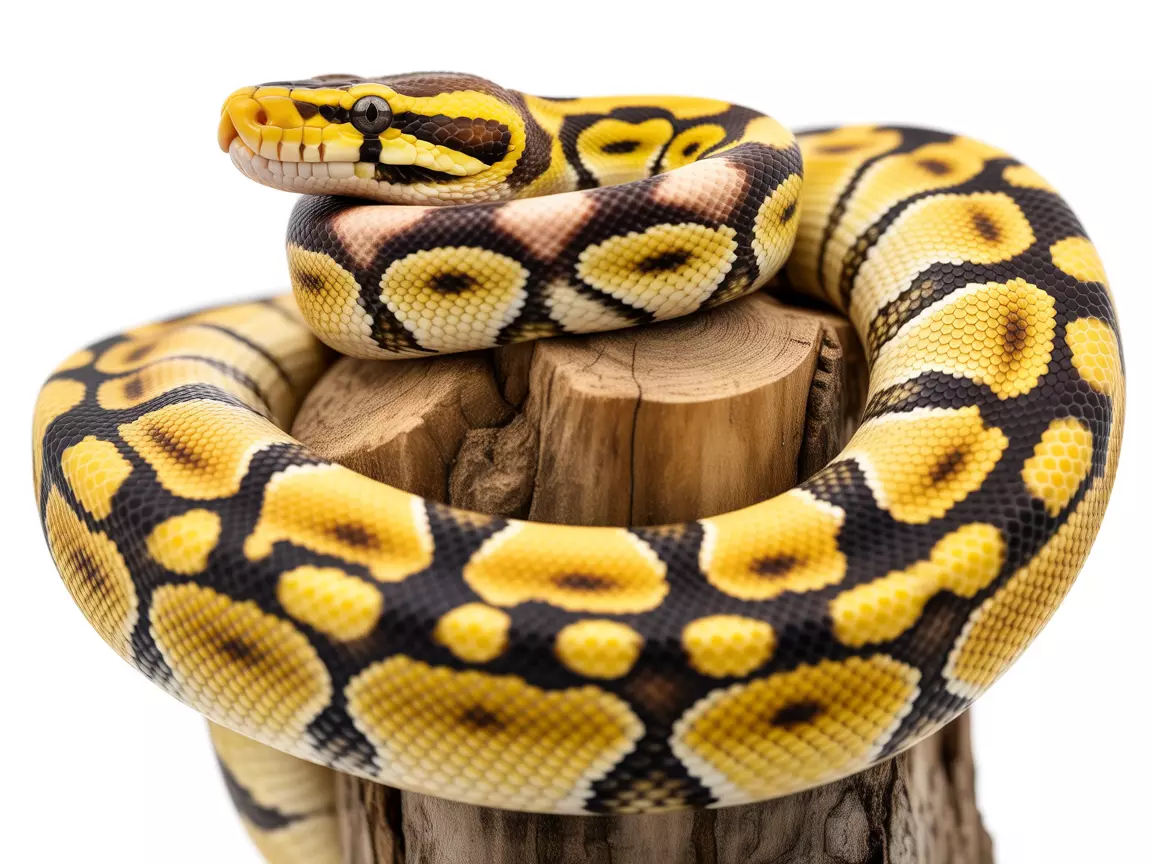 Classic banana morph yellow purple blushing irregular pattern studio shot
