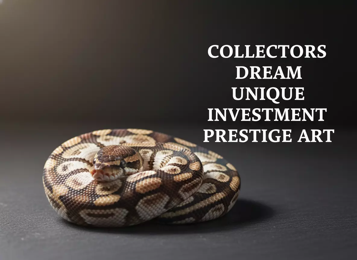 High white pied python macro art investment showcase coil