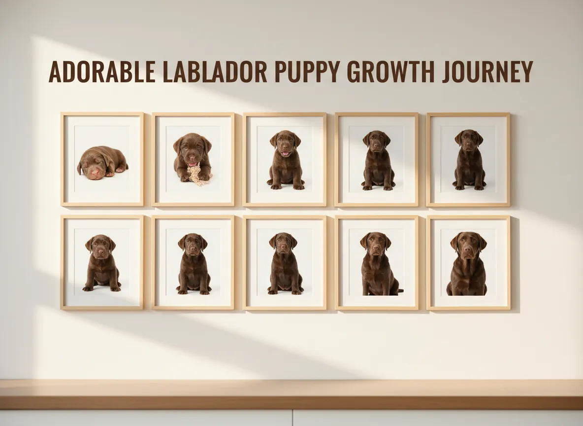 Puppy growth timeline chocolate labrador eight stages first year
