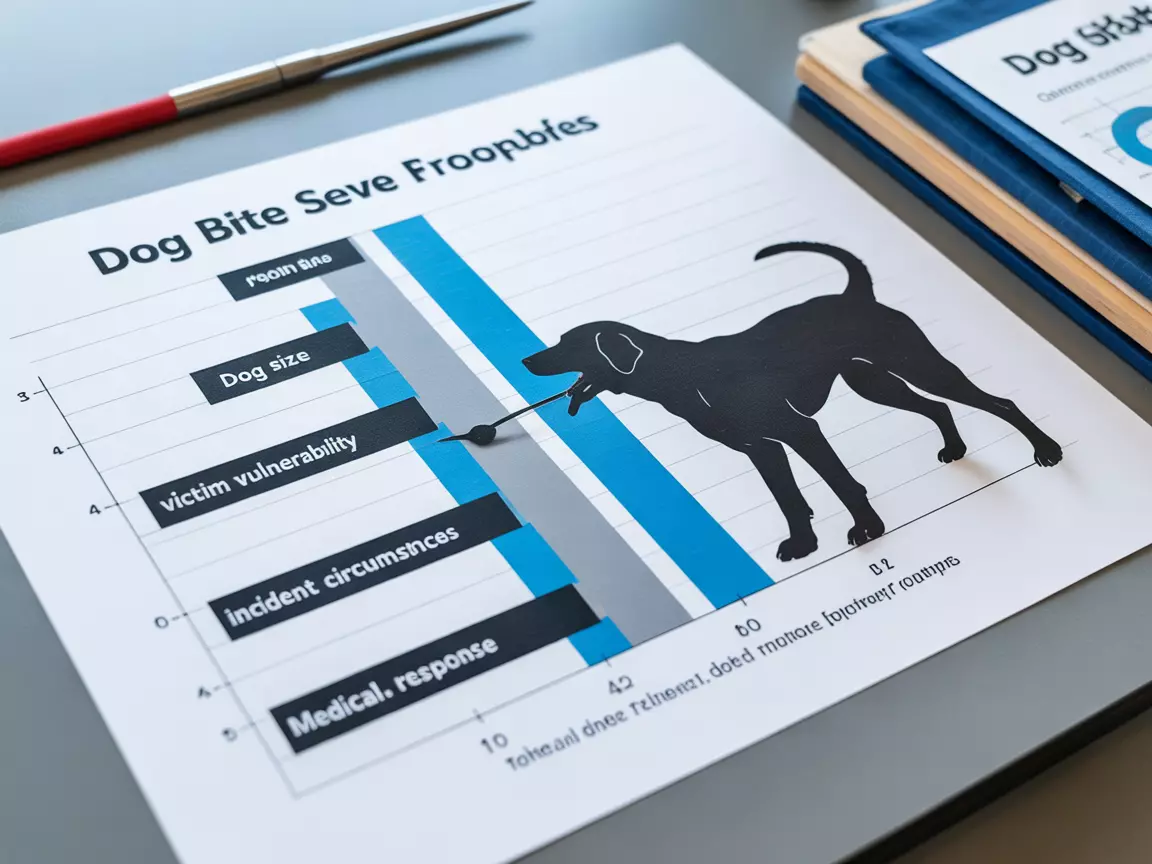 Graph comparing dog bite severity factors with breed removed from focus