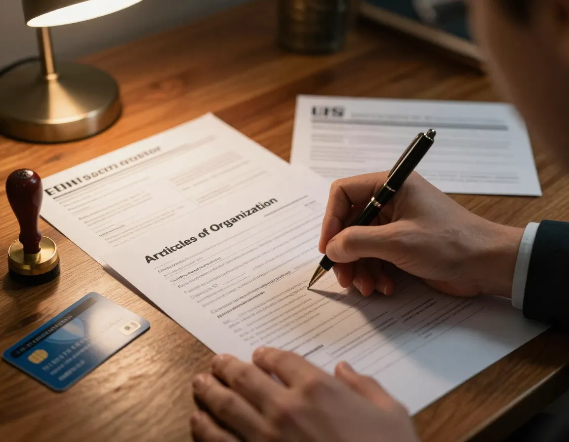 Registering business structure with state secretary of state office