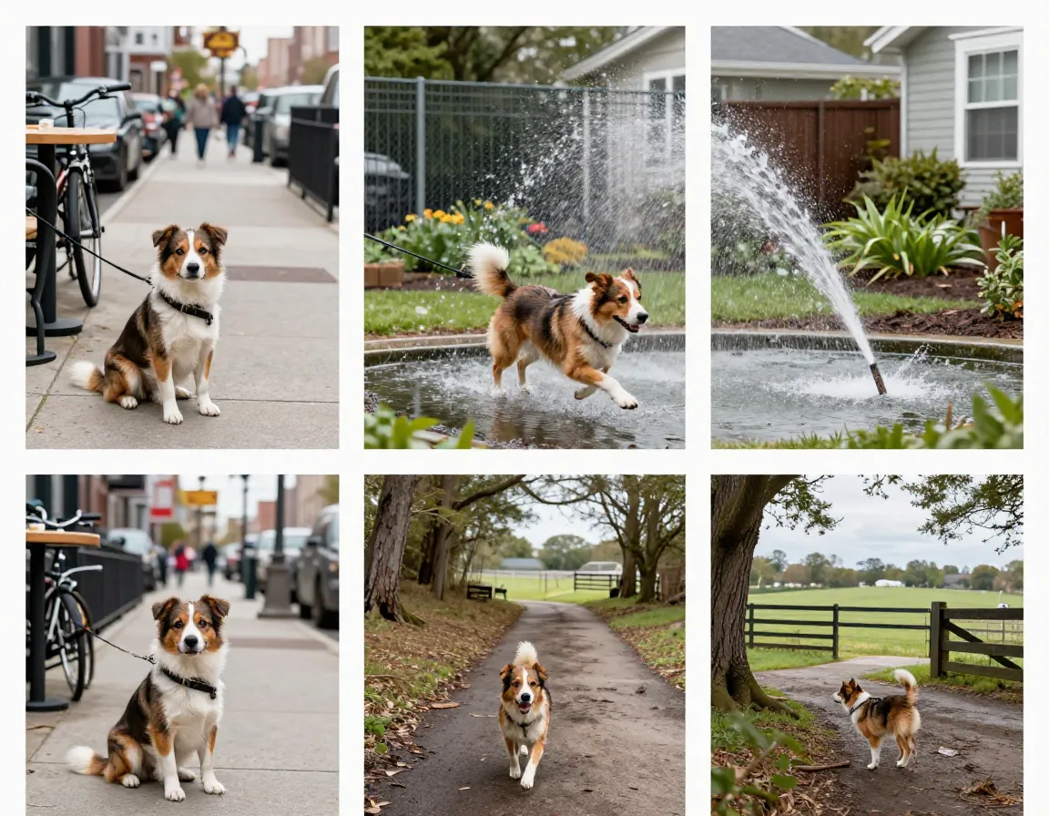 Triptych mini aussie city suburban rural environments