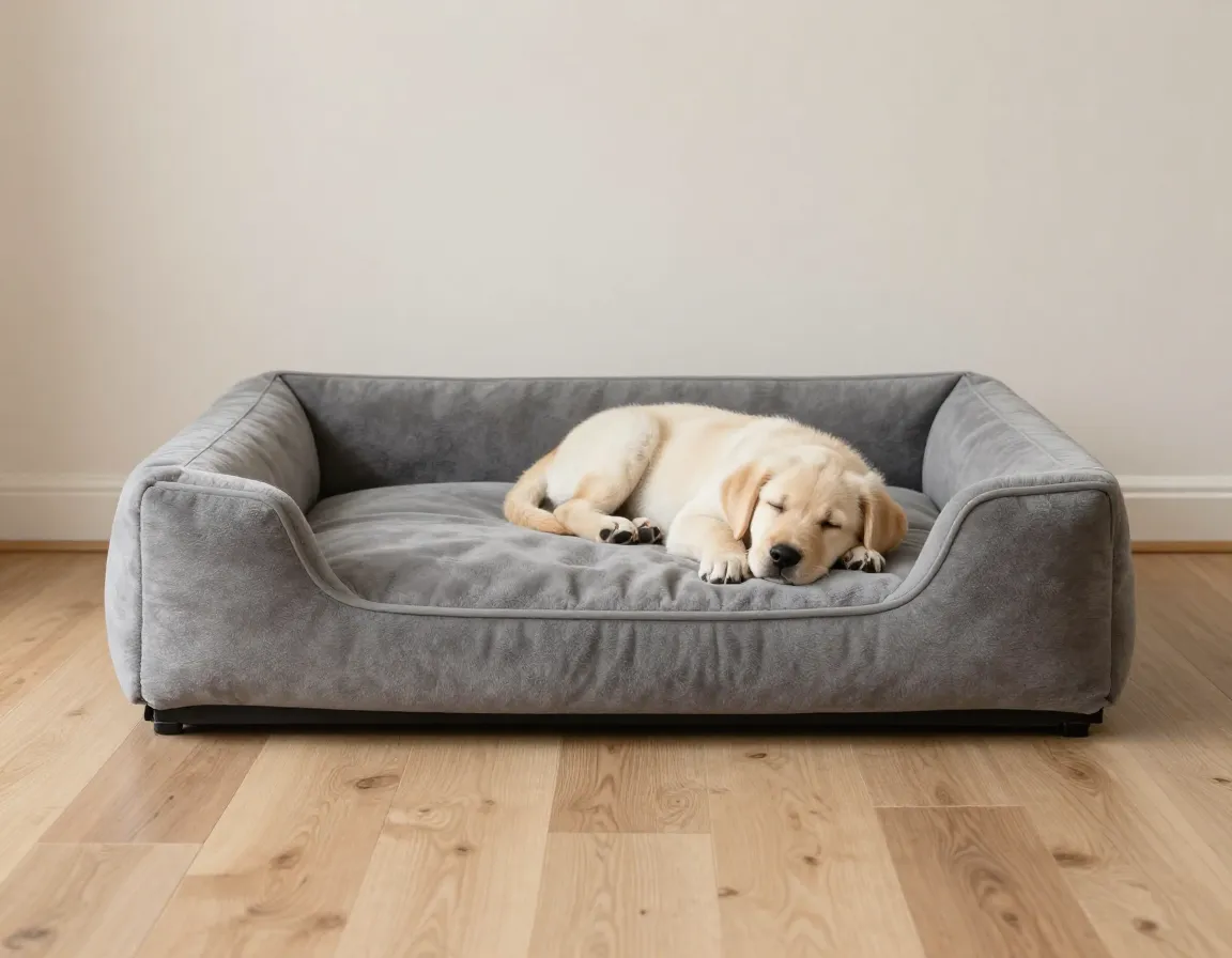 Orthopedic memory foam dog bed puppy sleeping comfort
