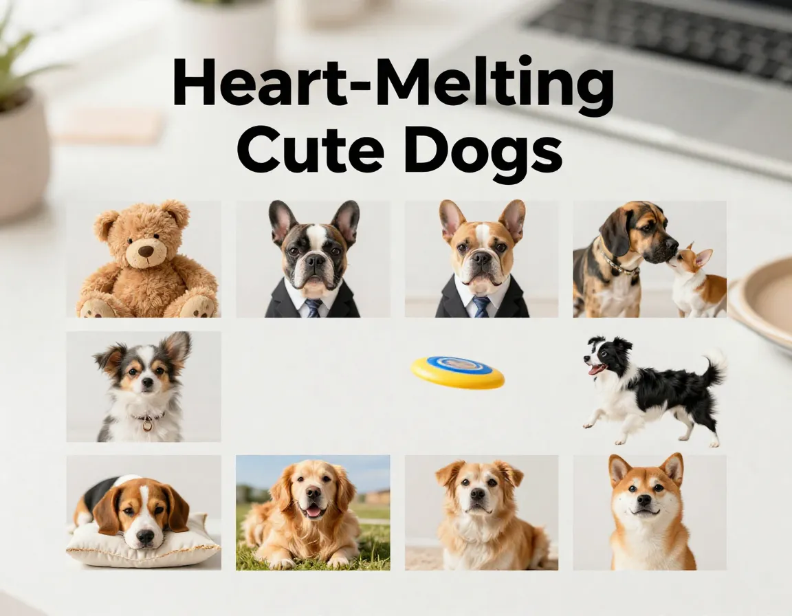 Heart melting cute dogs collage eight viral scenes