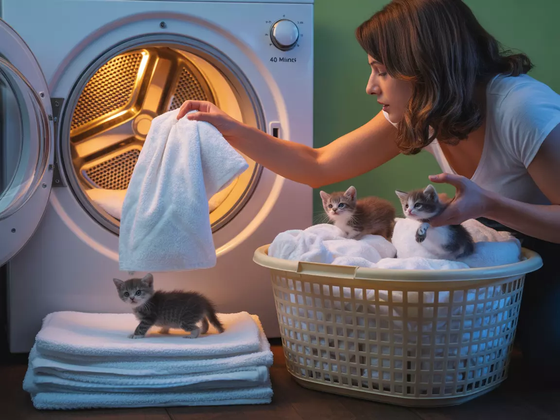 Frequent bedding changes hot water wash and dry for kittens