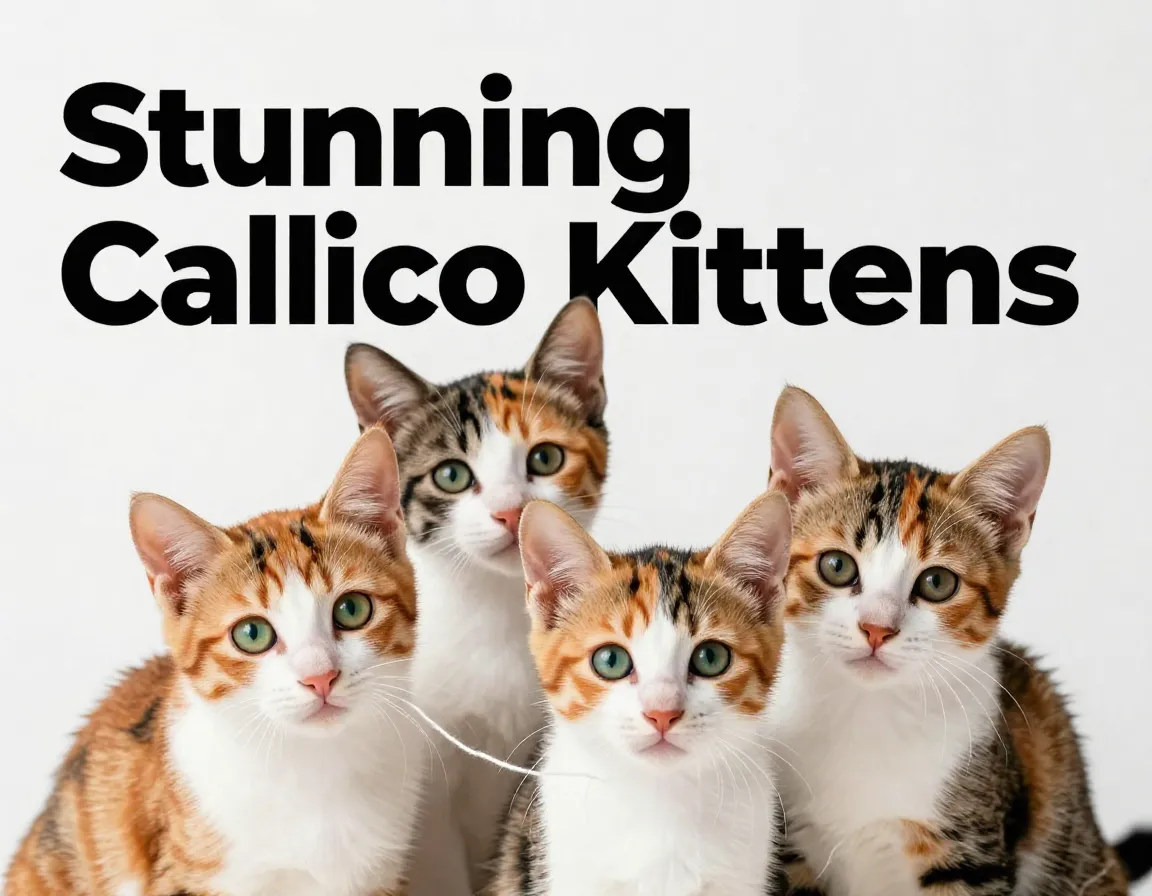 Eight calico kitten pyramid cute blog cover image