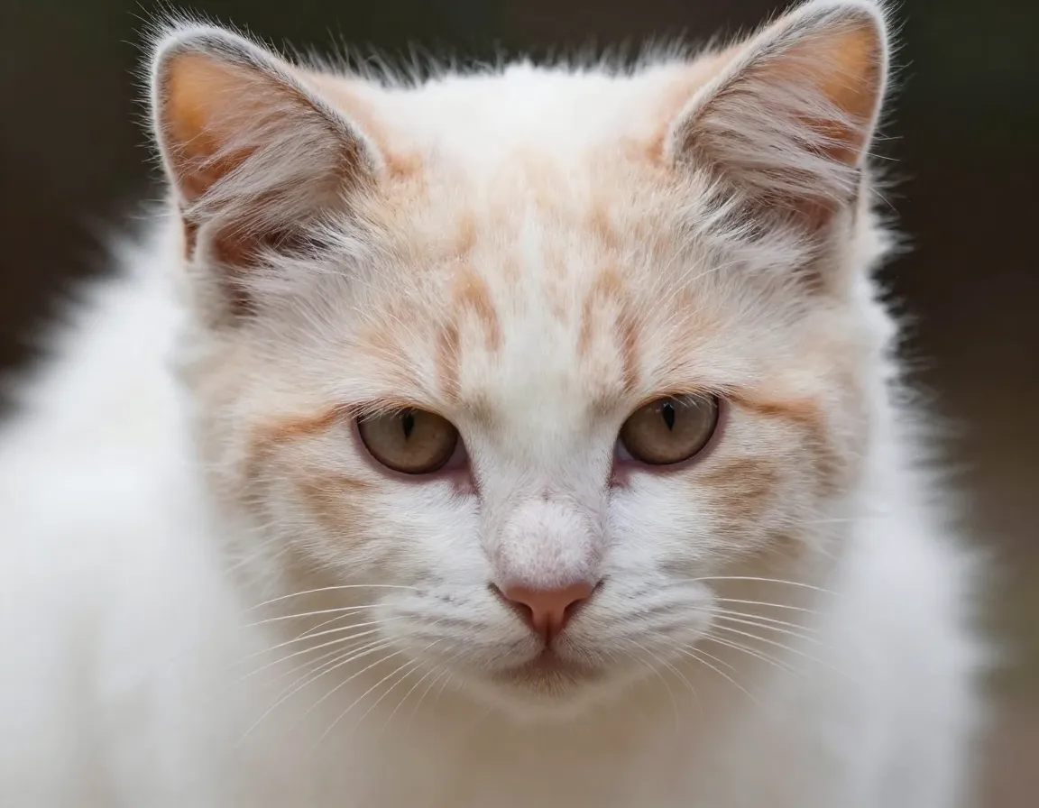 Chinchilla calico kitten with delicate dusted fur tips