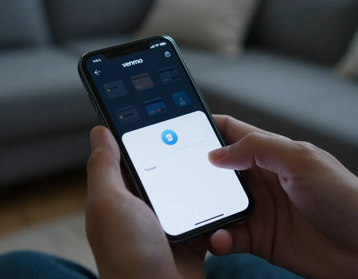 Hesitant finger over risky payment app on smartphone screen