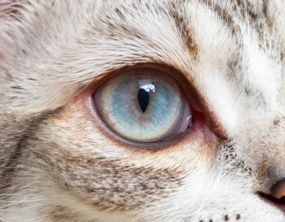 Senior cat glaucoma cloudy eye dilated pupil squinting