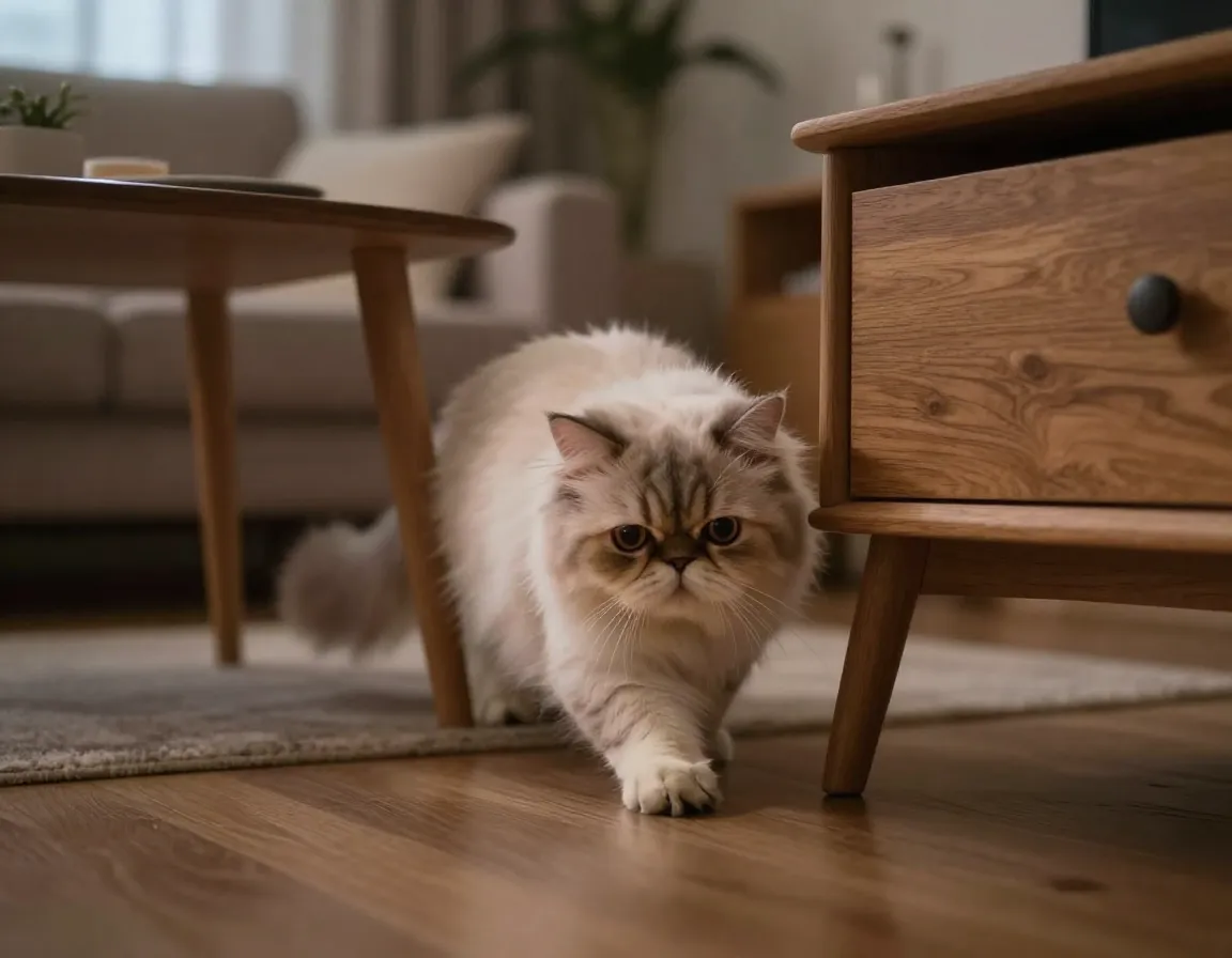 Persian cat progressive retinal atrophy bumping furniture