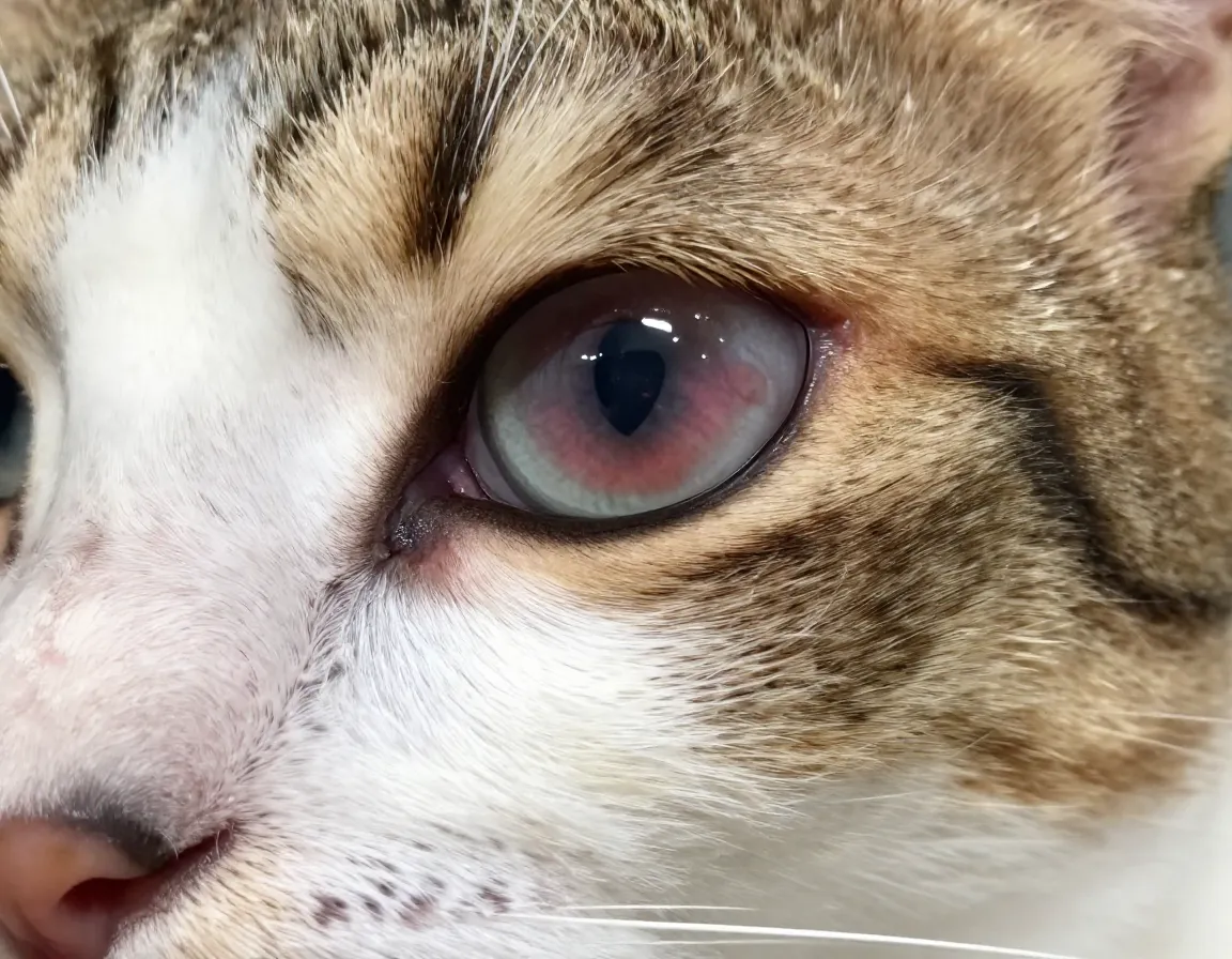 Cat ocular tumor visible mass third eyelid protrusion
