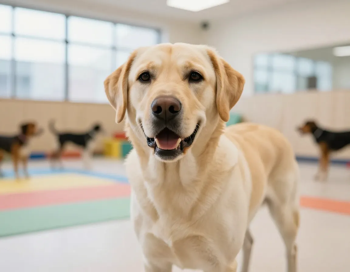 Anxious dog transforms into confident calm companion during daycare