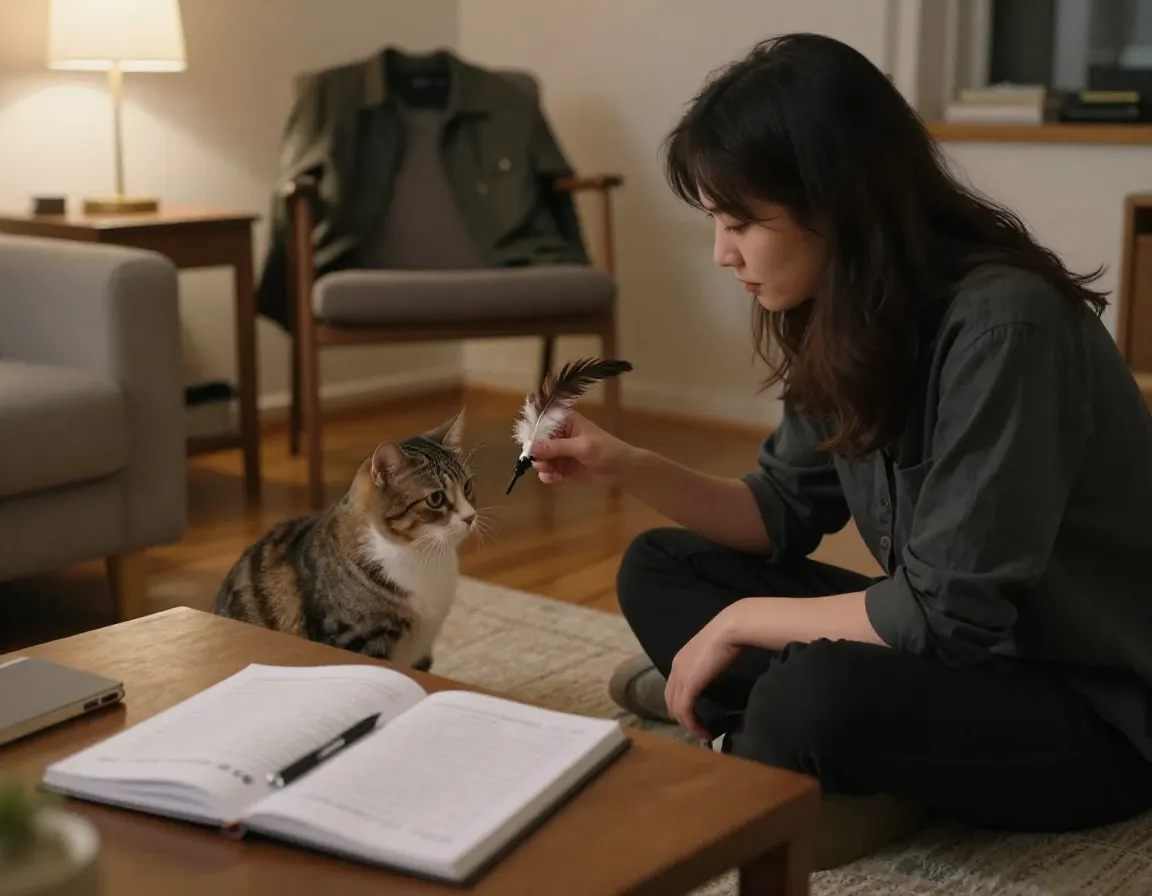 Trial period with sitter and cat during short owner absence at home