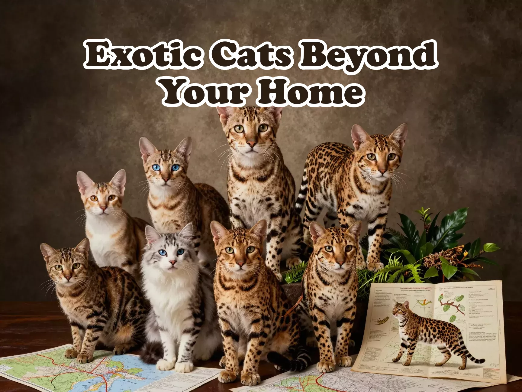 Exotic cats bengal savannah mau manee toyger serengeti chausie cheetoh main