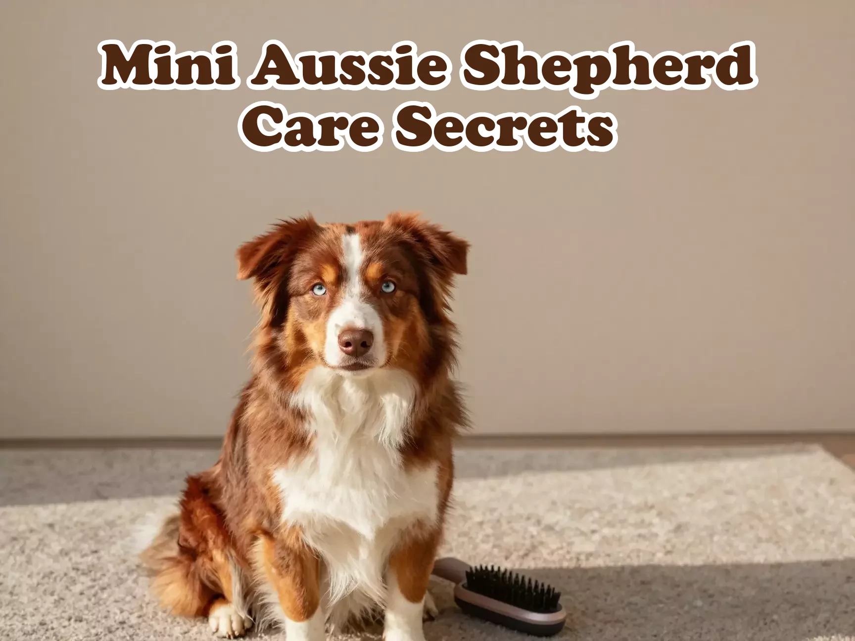 Healthy red merle mini aussie with slicker brush domestic setting main