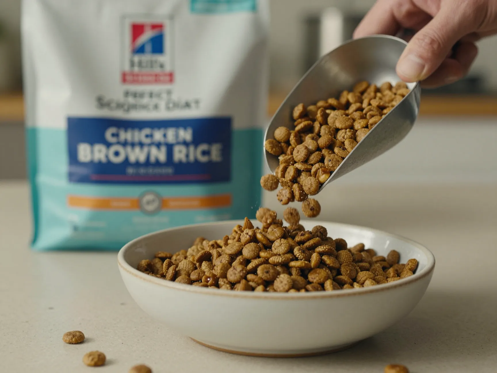 Hills science diet perfect digestion chicken brown rice kibble home setting