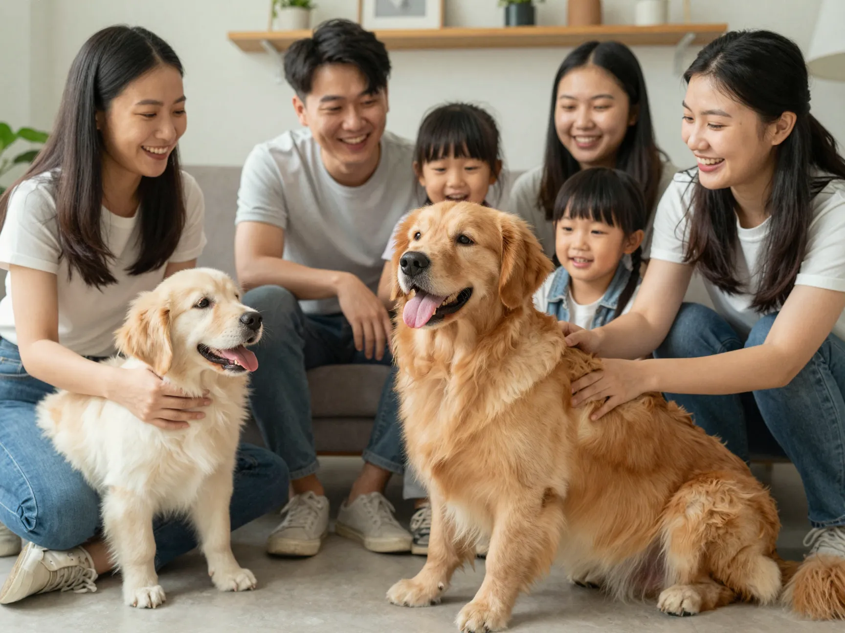 Goldie the playful golden retriever healing a family fostering her
