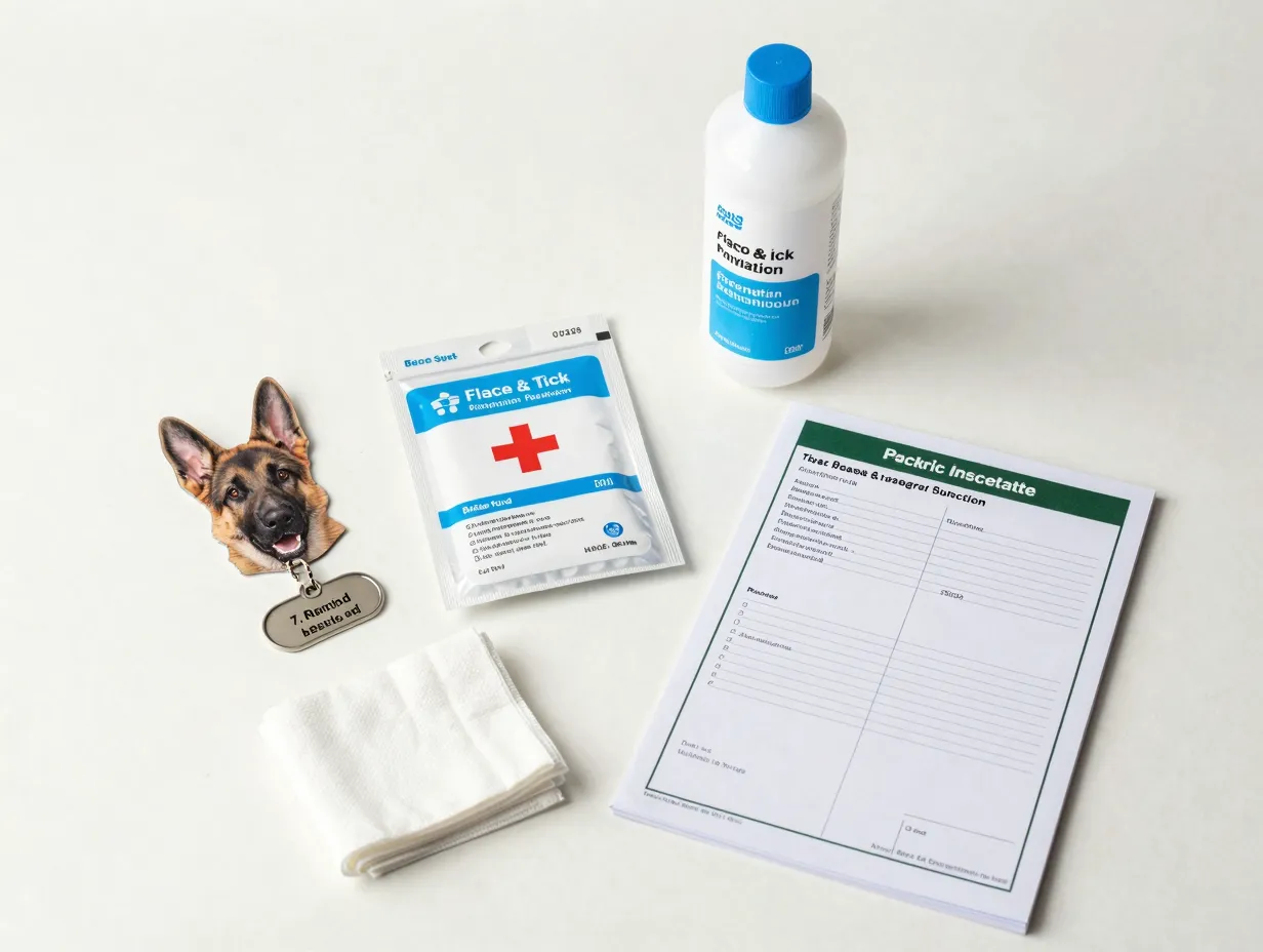 Id tag flea prevention first aid kit enzymatic cleaner