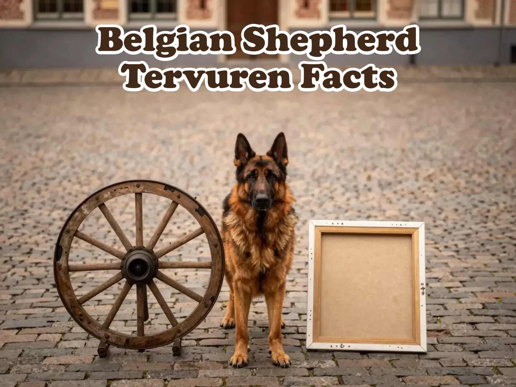 Tervuren beer cart art canvas cobblestones mahogany fawn coat main