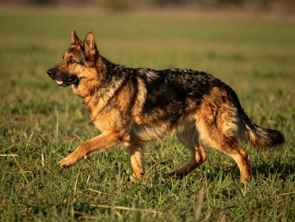Shiloh shepherd large gentle dog with long back