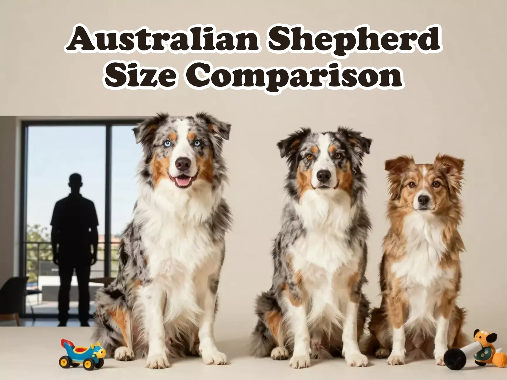 Eight key differences miniature standard australian shepherd side by side main