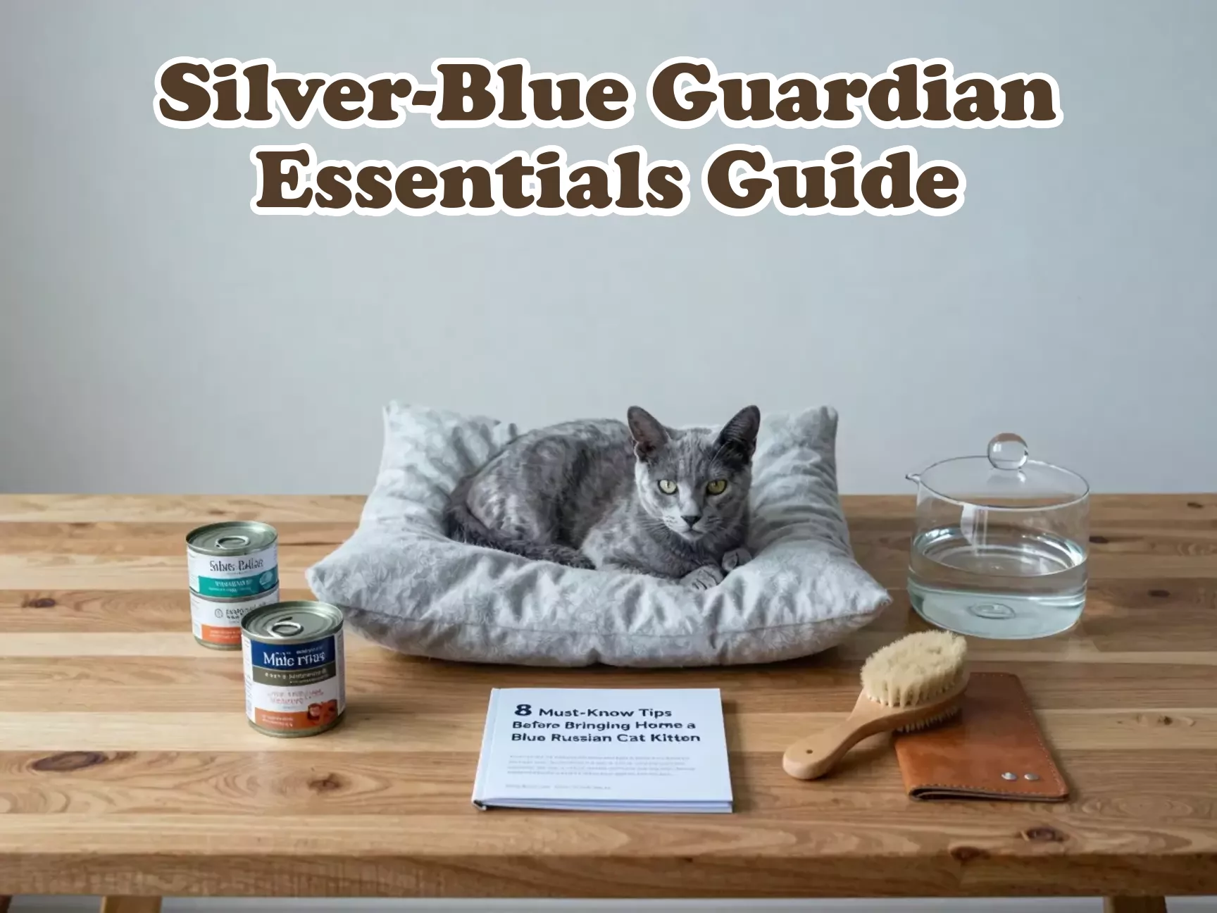 Russian blue kitten welcome setup essentials booklet bedding main