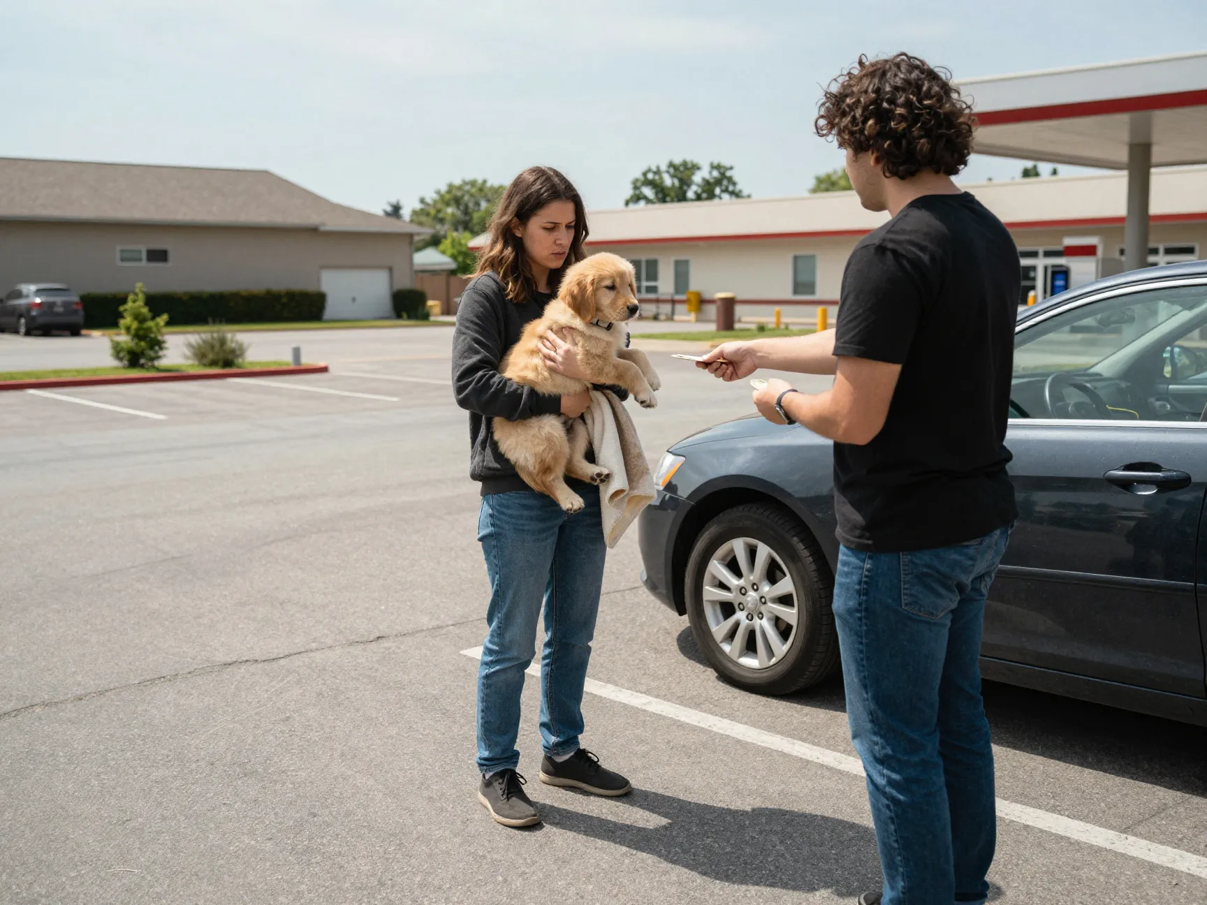 Breeder refuses property visit parking lot transaction shady setup