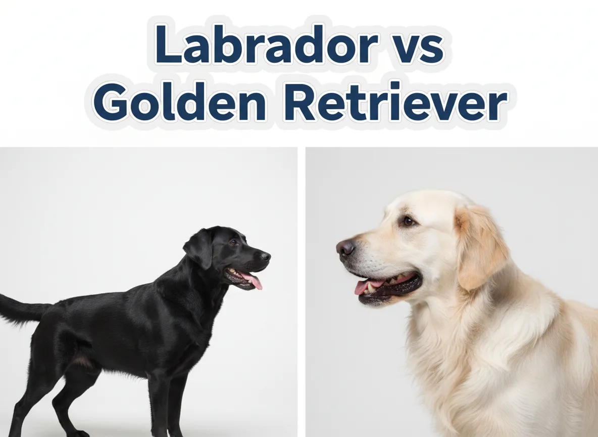 Black lab cream golden split frame side by side comparison guide