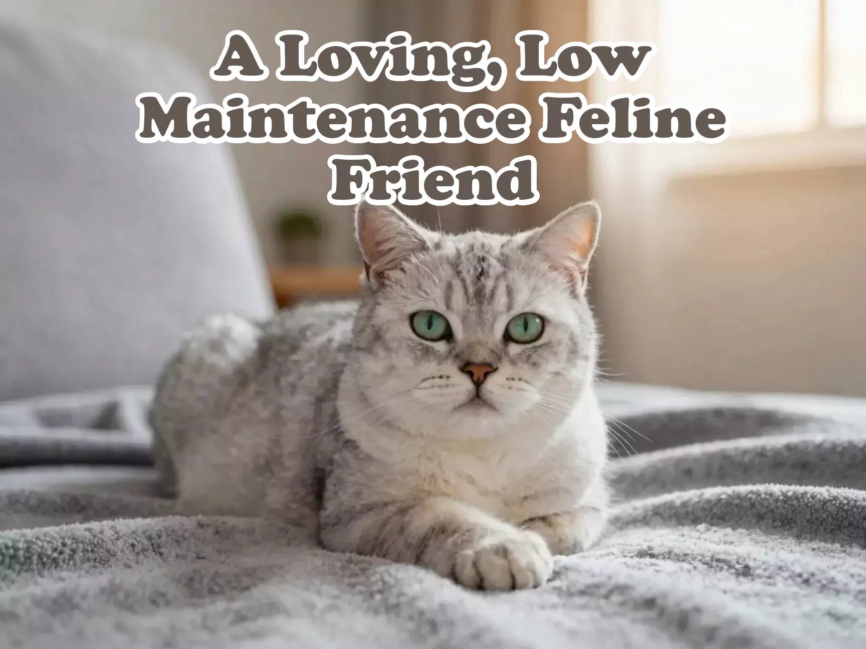 Silver mackerel tabby cat curled contentedly on soft blanket at home main