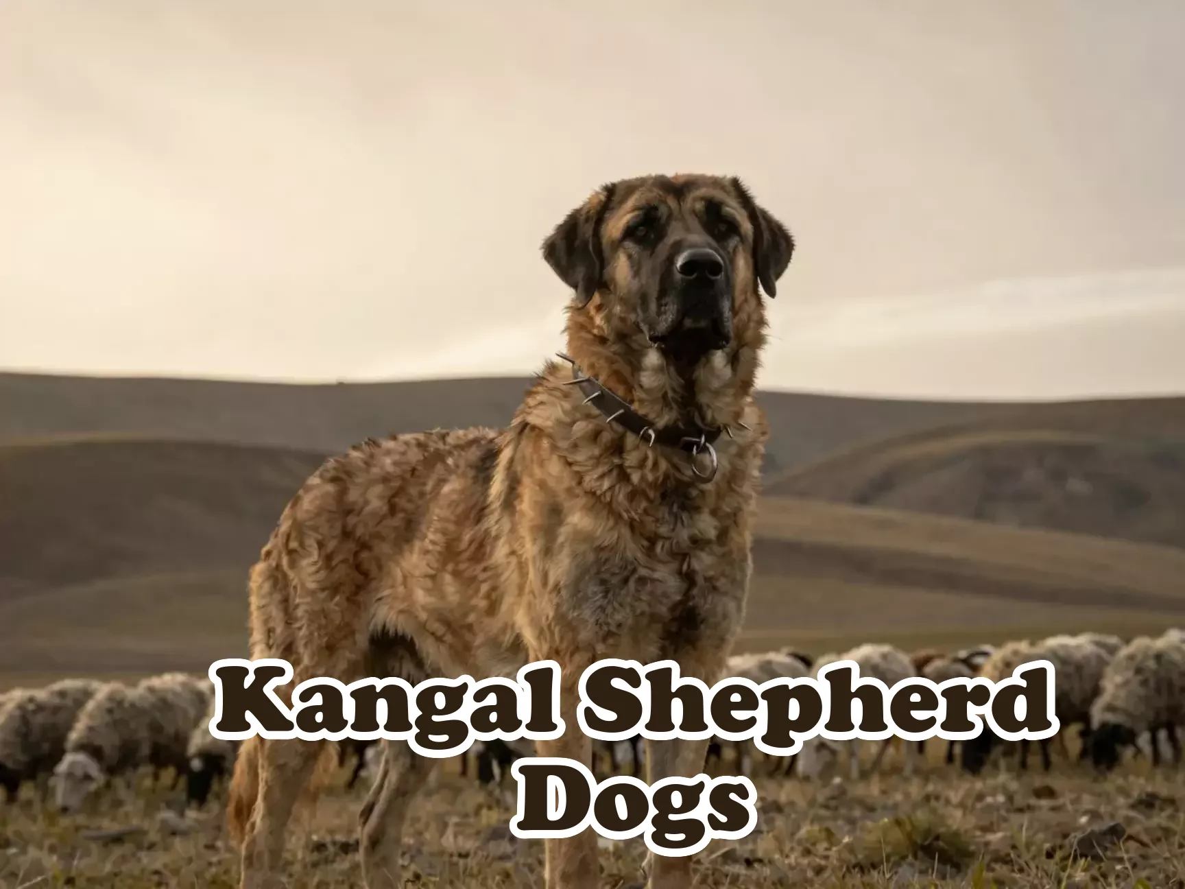 Kangal shepherd guarding flock rugged highlands golden hour main
