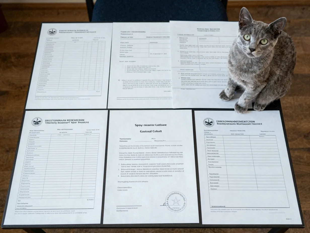 Complete set of veterinary records for russian blue kitten sale